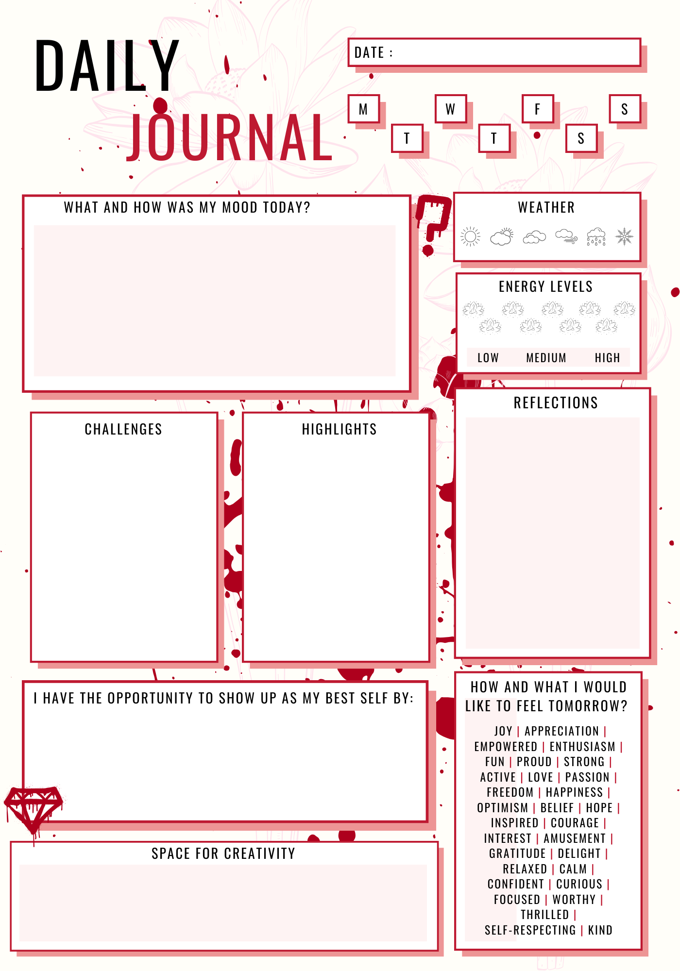 Lady Mindful Mavericks Daily Journal