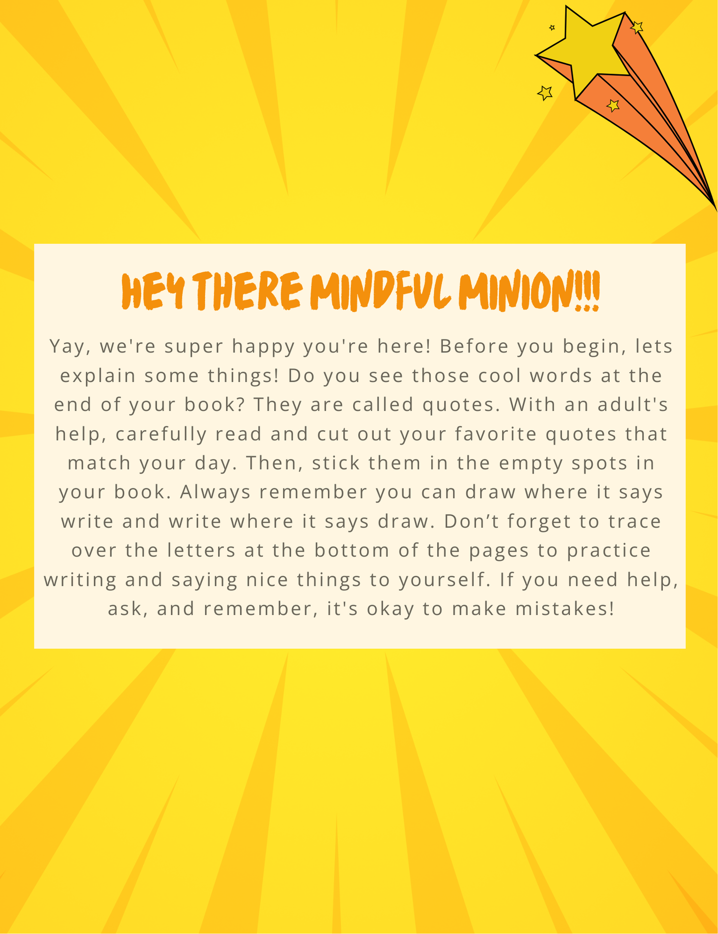 Mindful Minions: Daily Activity and Thought Journal
